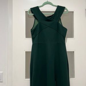 AX Paris satin bardot maxi dress with slit